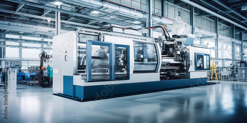 A modern factory with high - tech milling machines