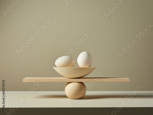 finding balance keep the scale eggs mindful and peaceful with beige tones balancing