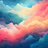 Beautiful mountain sky poster background some colors wallpaper image AI generated art
