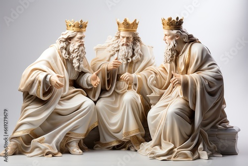 Fotobehang Three wise men 3d figure printed