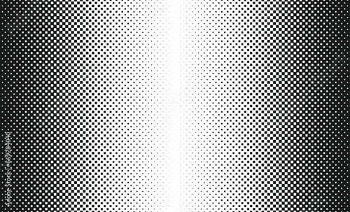 Black and white halftone dotted pattern.