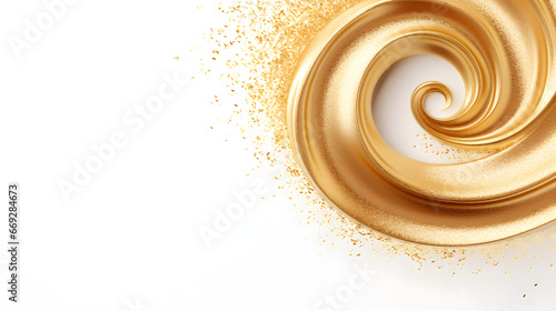 Gold Glitter shiny swirl