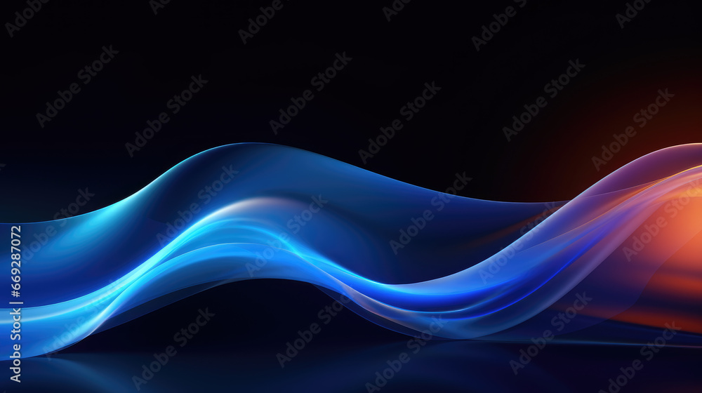 Energetic Waves in Dark Blue Art Design Energetic Waves in Dark Blue Art Design