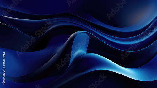 Organic Art Design in Dark Blue Background