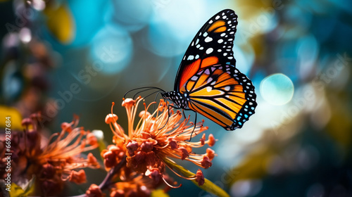 close up view of beautiful butterfly on flower © Png Store x munawer