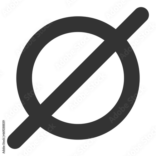 Nothing vector icon. Flat Nothing pictogram is isolated on a white background