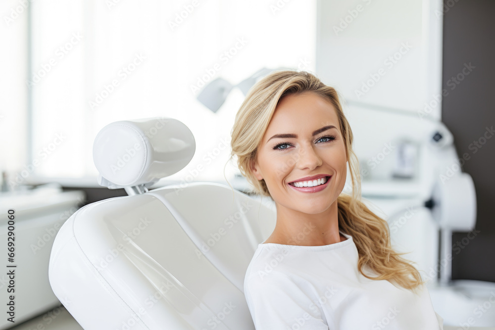 Dental Care:Smiling Woman at the Dentist Dental Care:Smiling Woman at the Dentist