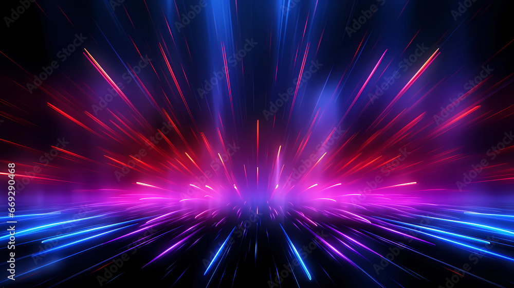 Obraz premium pink purple blue neon lights background