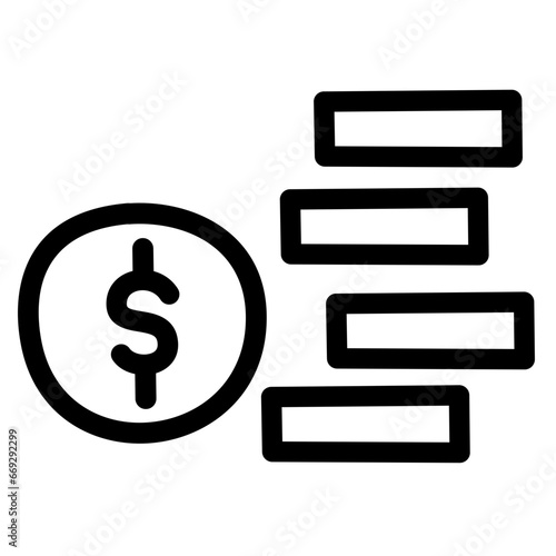 lined money icon