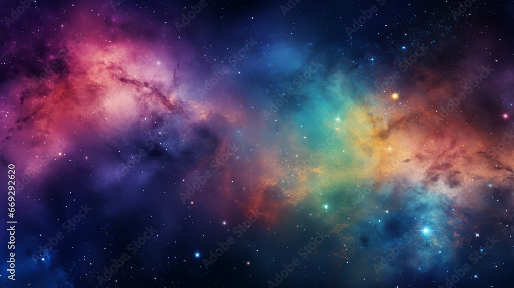 Fototapeta premium Star field in space a nebulae and a gas congestion