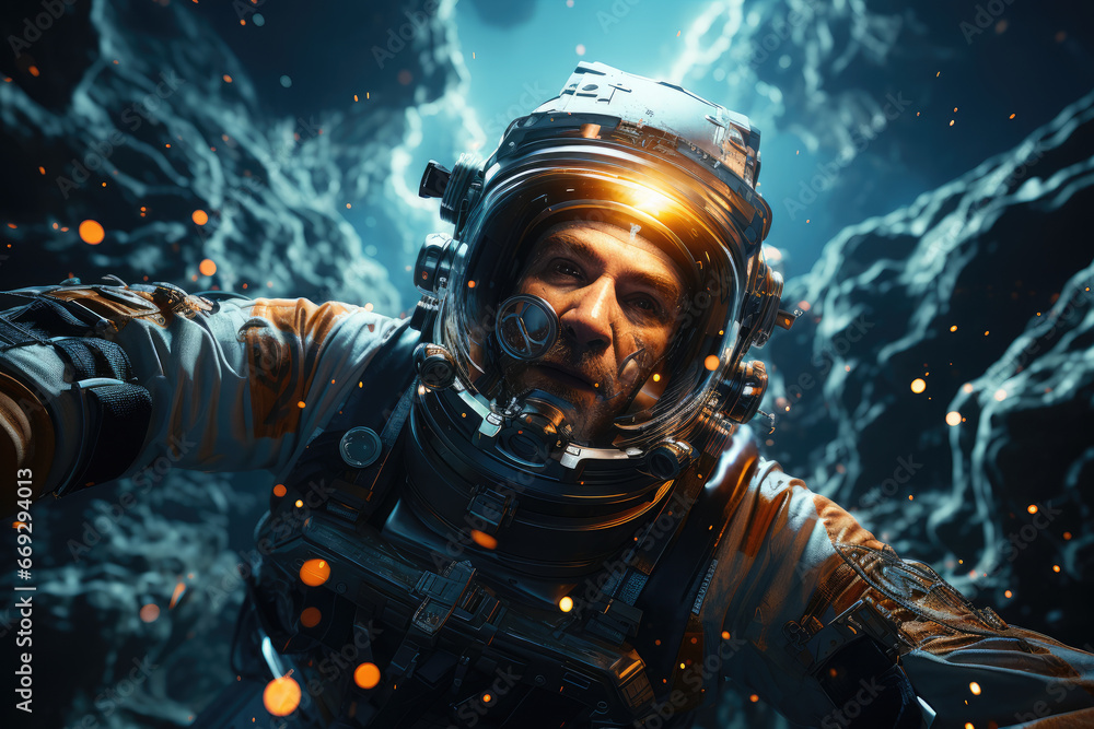 Security measures in space exploration to protect astronauts and ensure the success of missions. Concept of space travel safety. Generative Ai. Security measures in space exploration to protect astronauts and ensure the success of missions. Concept of space travel safety. Generative Ai.