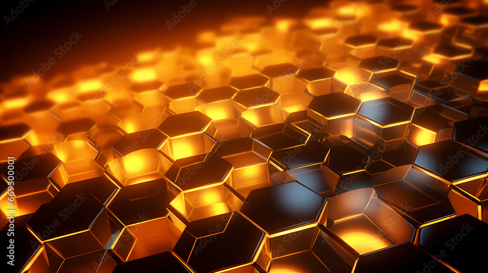 abstract hexagon background with glowing light abstract hexagon background with glowing light