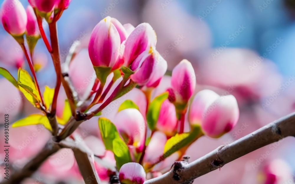 Fototapeta premium nature's spring awakening. the first flowers come out from under the snow and enjoy the sunshine