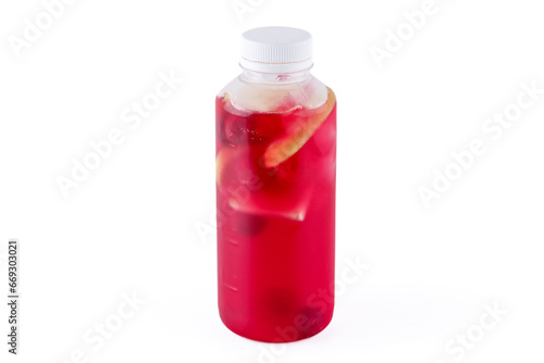 bubble gum lemonade with currants and lemon on a white background for a food delivery site 1