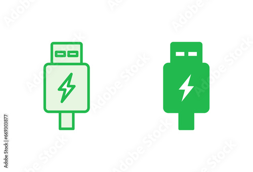 Usb icon set. Flash disk icon vector