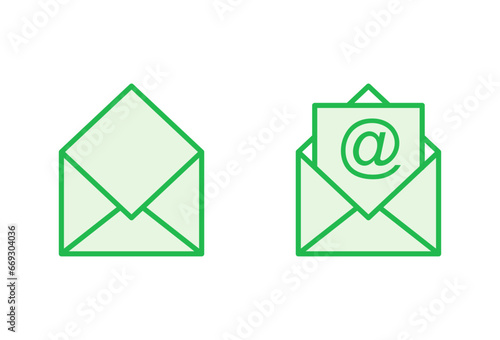 Mail icon set. email icon vector. E-mail icon. Envelope illustration