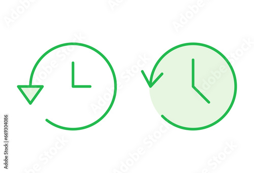 History icon set. recent event history
