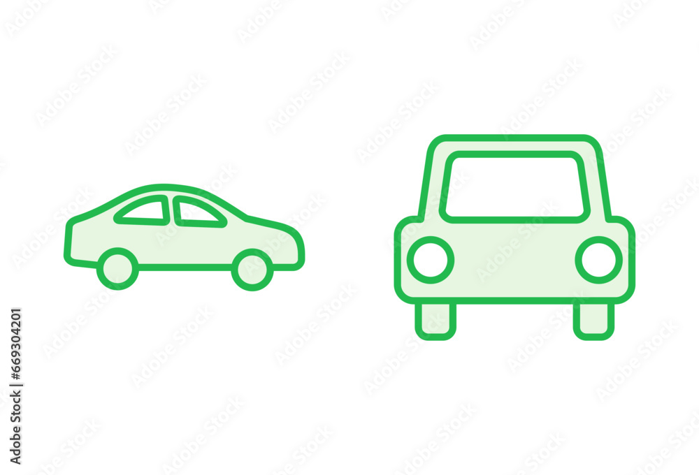 Car icon set. car vector icon. small sedan Car icon set. car vector icon. small sedan