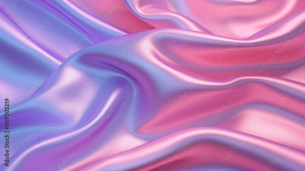 Obraz premium Tissu en soie, drapé en mouvement. Textile soyeux, élégant, et coloré de couleur rose. Fond pour conception et création graphique.