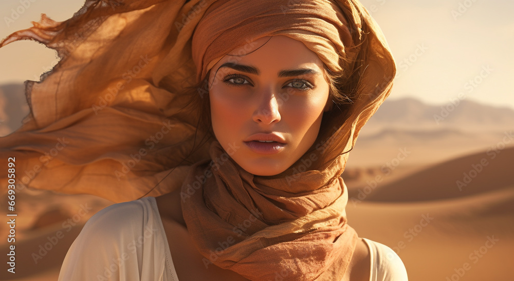 Princess of Persia, desert sands, young attractive girl in traditional in authentic clothing, piercing look,. hijab Princess of Persia, desert sands, young attractive girl in traditional in authentic clothing, piercing look,. hijab