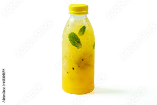 fresh lemonade with pieces of fruit on a white background for food delivery website 6