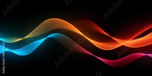 wavy flowing light bands background