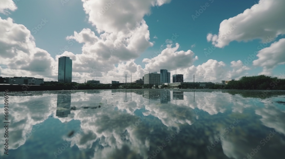 The city of sky white clouds crystal clear Ai generated art The city of sky white clouds crystal clear Ai generated art