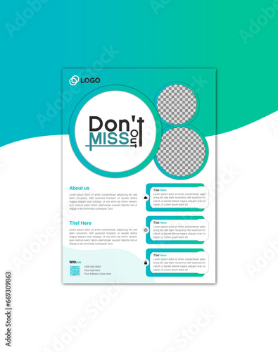 Modern Lite business infographic Flyer template.