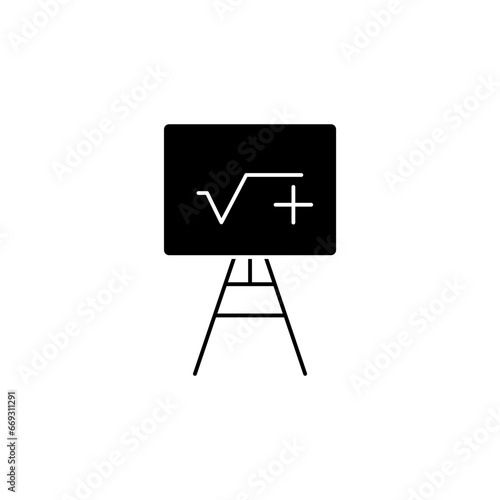 chalk board concept line icon. Simple element illustration.chalk board concept outline symbol design.