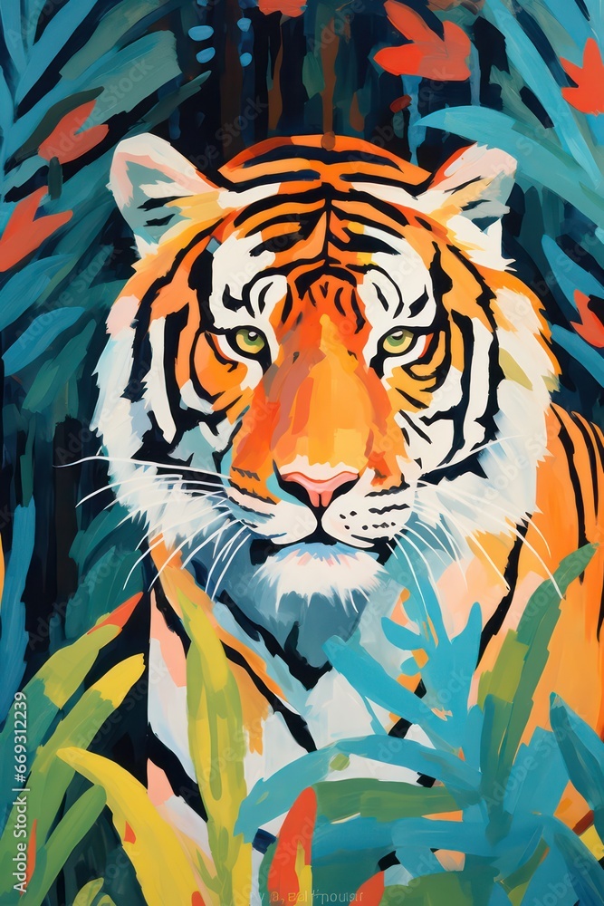 tiger in the jungle tiger in the jungle