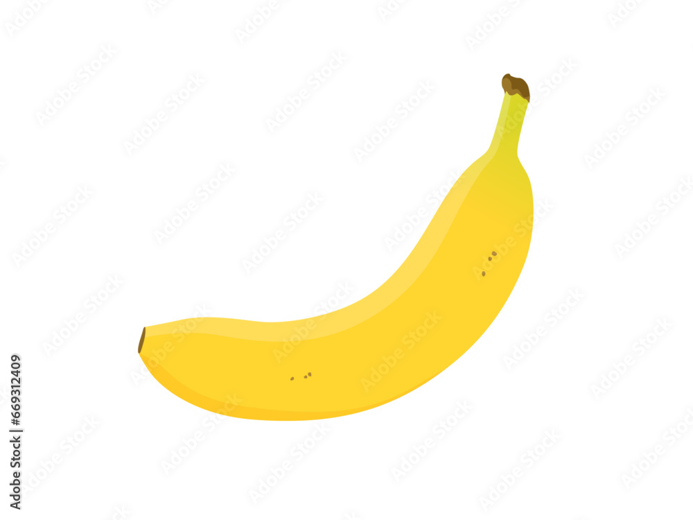 黄色いバナナのベクターイラスト