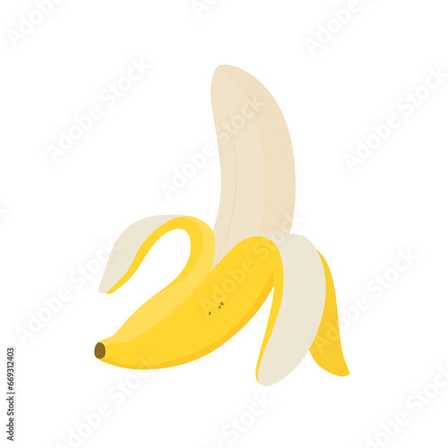 皮むきバナナのベクターイラスト