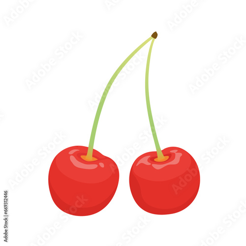さくらんぼのベクターイラスト