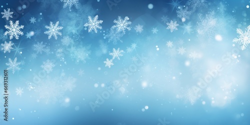 Abstract illustration of winter snowflakes. 