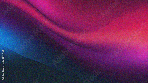 Blue purple pink grainy gradient waves, grainy background noise texture smooth abstract header poster banner backdrop design,  photo