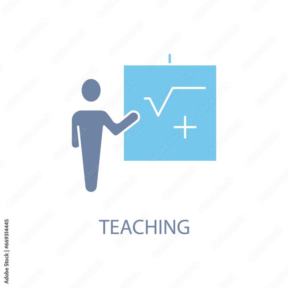 Teaching concept line icon. Simple element illustration.Teaching concept outline symbol design. Teaching concept line icon. Simple element illustration.Teaching concept outline symbol design.
