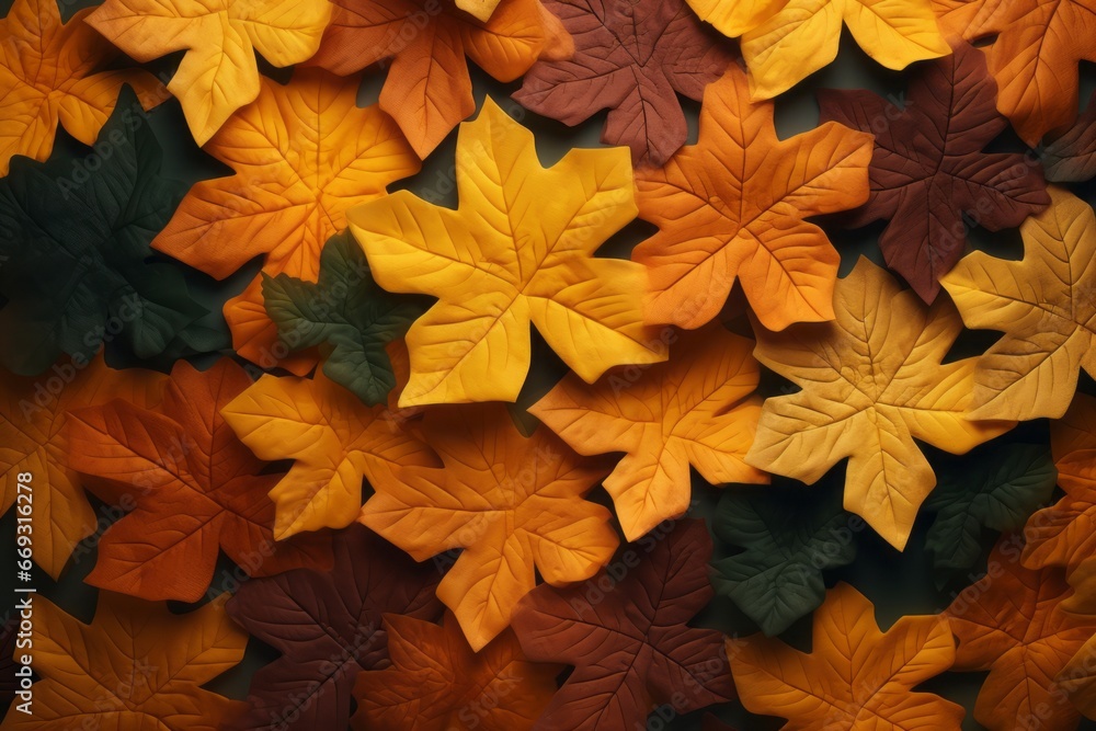 Pile of green and yellow leaves. Minimal concept of fall and leaves turning yellow Pile of green and yellow leaves. Minimal concept of fall and leaves turning yellow