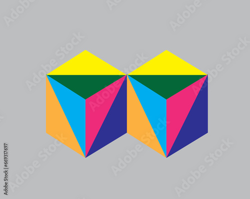 Creative abstract Geometric simple box set logo, yellow, orange, blue, green, purple color for your company Free Download Creative abstract Geometric simple box set logo, yellow, orange, blue, green, purple color for your company - GFXLoad