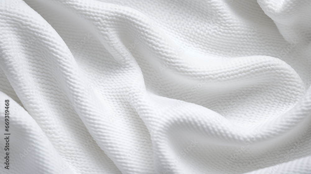 A close up view of a white fabric A close up view of a white fabric