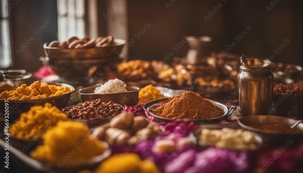 Communal Feast Shared Amongst Neighbors