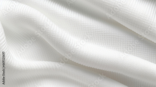 A close up view of a white fabric