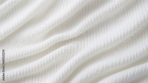 A close up view of a white fabric