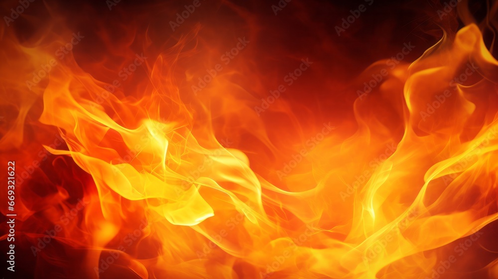 A close up of a fire with orange and yellow flames