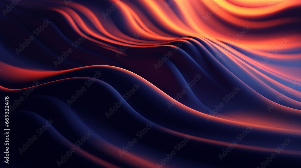 Obraz premium A blue and orange background with wavy lines