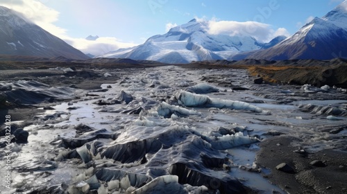 Melting glaciers. Climate Change on Planet Earth