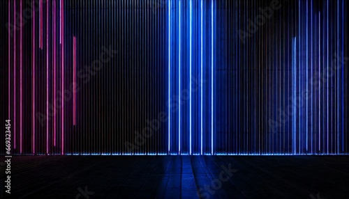 abstract blue background with neon glowing lines