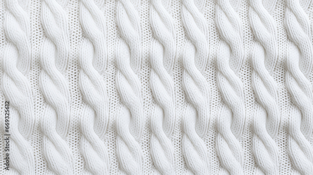A close up of a white knitted material A close up of a white knitted material