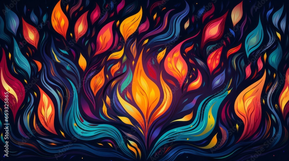 Abstract Background Blue Fantasy Colorful Graffiti Abstract Background Blue Fantasy Colorful Graffiti