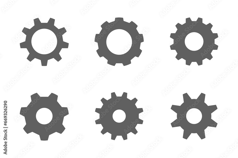 gear settings vector set. setting symbol. gears for various templates. stock vector gear settings vector set. setting symbol. gears for various templates. stock vector