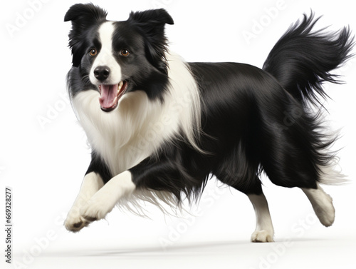 border collie isolated on white